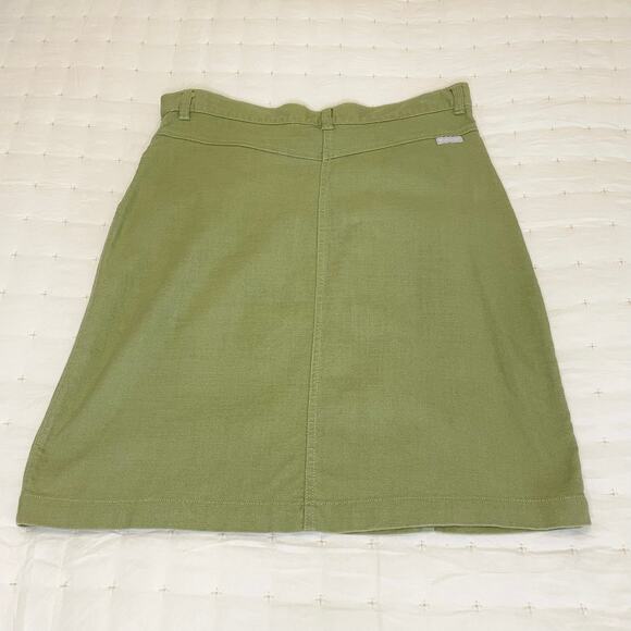 Vintage Woolrich Women’s 10 Cotton Twill Apple Green A-Line Mini Skirt Y2K - Picture 2 of 8